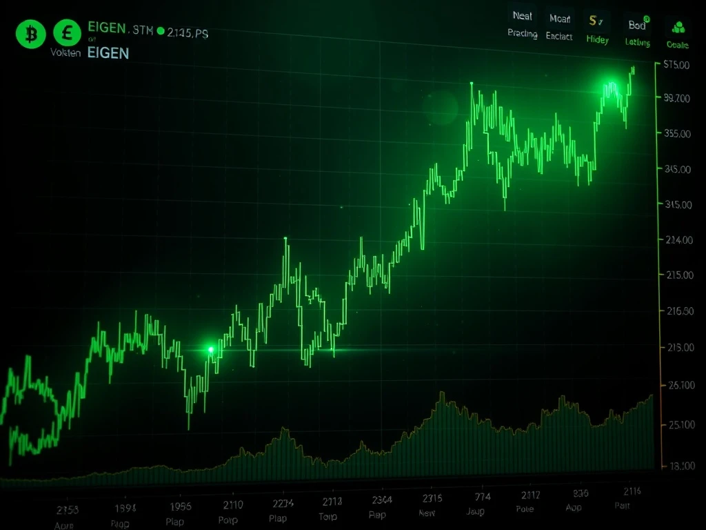 EIGEN volatility analysis showing dramatic price surge on cryptocurrency trading chart