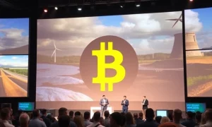 El Salvador Bitcoin Conference stage showcasing global institutional adoption of cryptocurrency