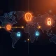 Modern digital platform showcasing EMI advantage in global money transfers with secure transaction flow