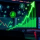 Explosive ENA cryptocurrency price surge showing massive green candles on trading chart