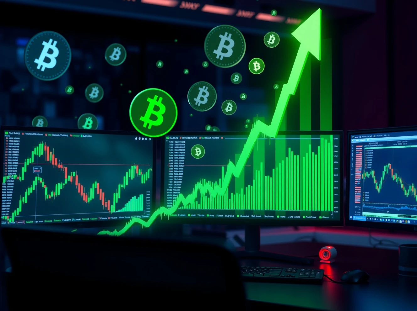 Explosive ENA cryptocurrency price surge showing massive green candles on trading chart