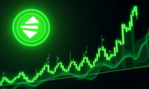 ENA cryptocurrency dramatic price surge chart showing extreme volatility patterns
