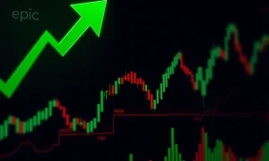 EPIC cryptocurrency price surge analysis showing dramatic market movement and trading indicators