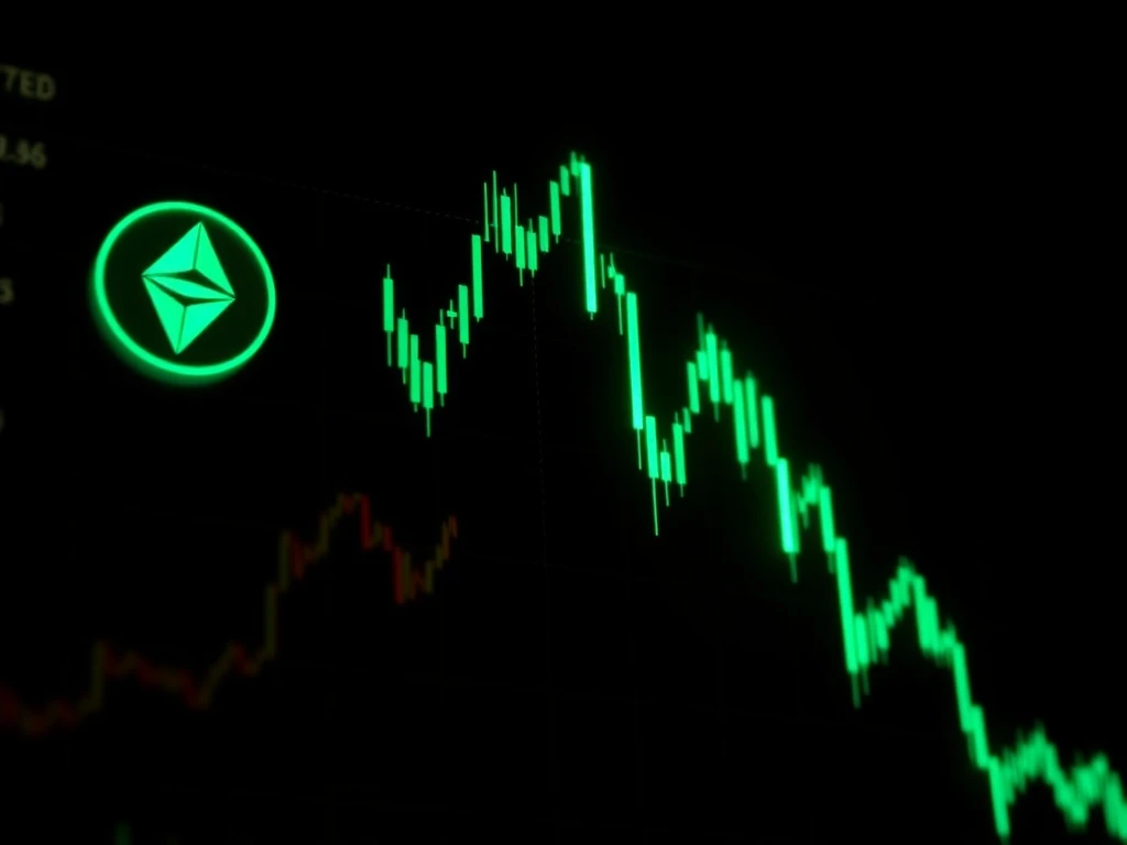 Dramatic ETC cryptocurrency price surge chart showing massive volatility spike