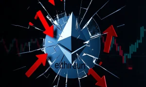 Ethereum crypto futures liquidation event showing market crash and leveraged trading risks