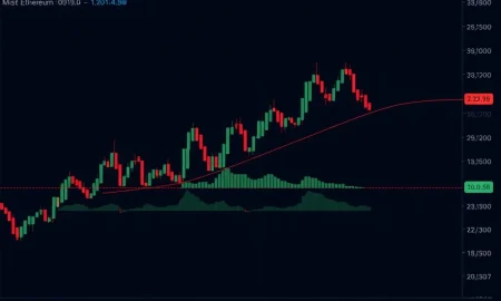 Ethereum Classic ETCUSD technical analysis chart showing consolidation pattern and breakout indicators