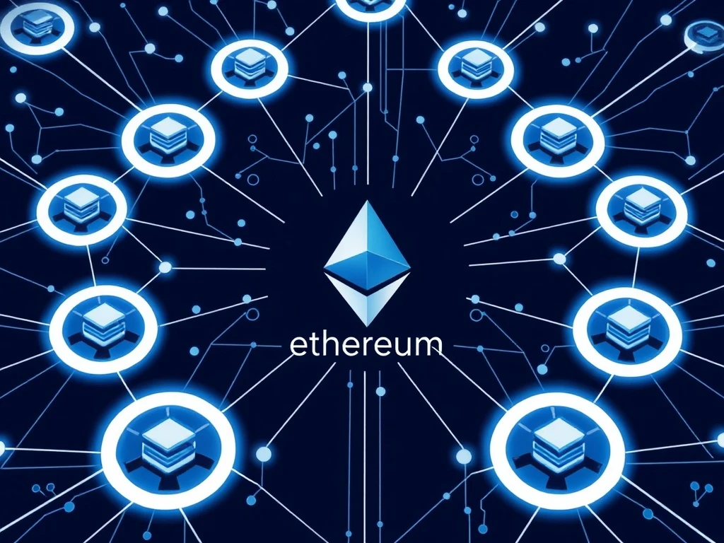 Ethereum client diversity protecting blockchain network from systemic failure through multiple interconnected nodes