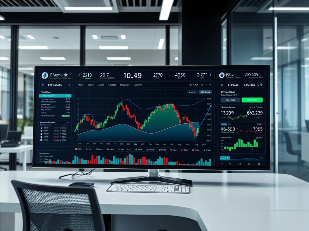Ethereum Covered Call ETF investment strategy dashboard showing options trading interface
