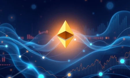 Ethereum DEX volume growth showing decentralized finance network activity and transaction flow