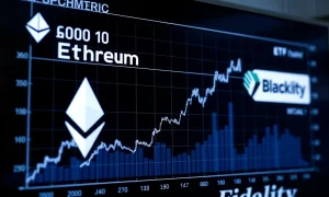 Ethereum ETF institutional investment growth chart showing massive 2025 market transformation