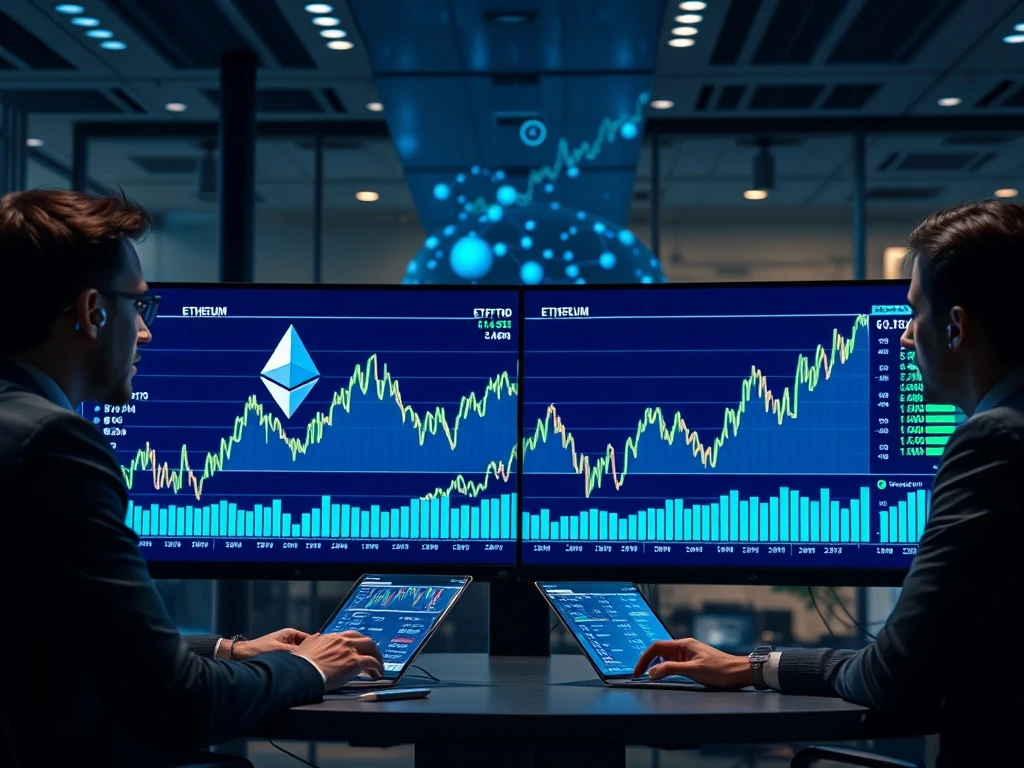 Ethereum ETF investment performance chart showing institutional flows and market trends