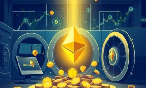 Ethereum institutional accumulation driving price surge with blockchain network and financial charts