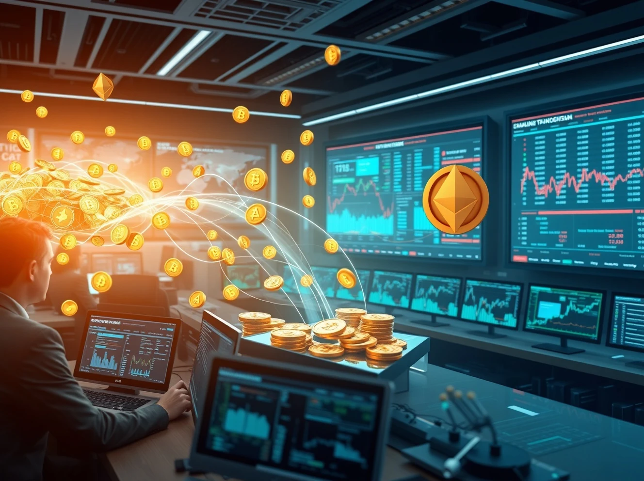 Ethereum institutional capital reallocation strategy showing funds moving from staking to ETFs and DeFi protocols
