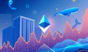 Ethereum institutional resilience demonstrated through price charts and institutional investment symbols