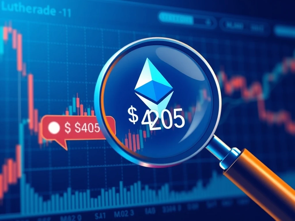 Ethereum liquidation risk analysis showing leveraged trading positions and price thresholds