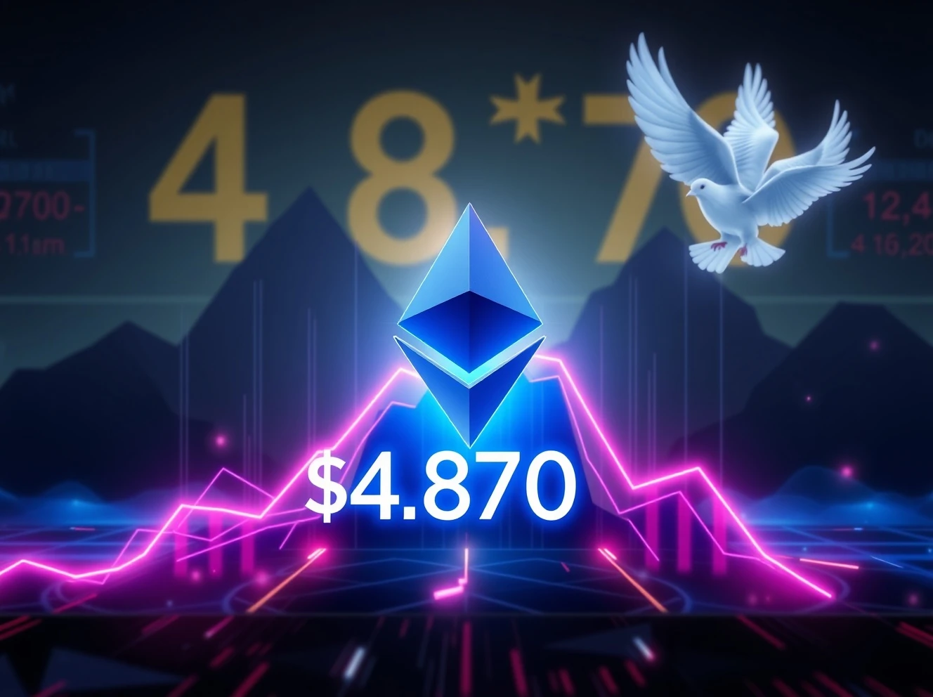 A chart showing Ethereum's price breaking new all-time highs, reflecting strong market demand and positive sentiment for Ethereum.