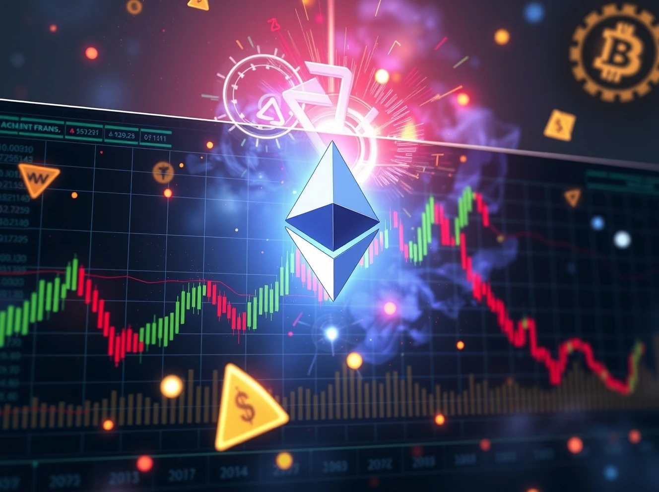 Ethereum news today showing market volatility and liquidation risks affecting cryptocurrency traders