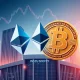Ethereum outperforming Bitcoin in 2025 institutional investment landscape with financial charts