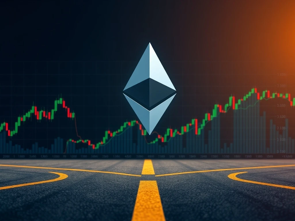 Ethereum price prediction analysis showing critical $4,500 threshold with technical indicators and market data