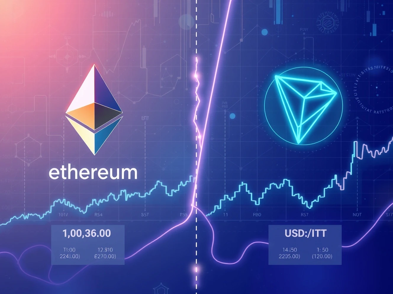 Ethereum USDT dominance chart showing supply growth surpassing Tron network