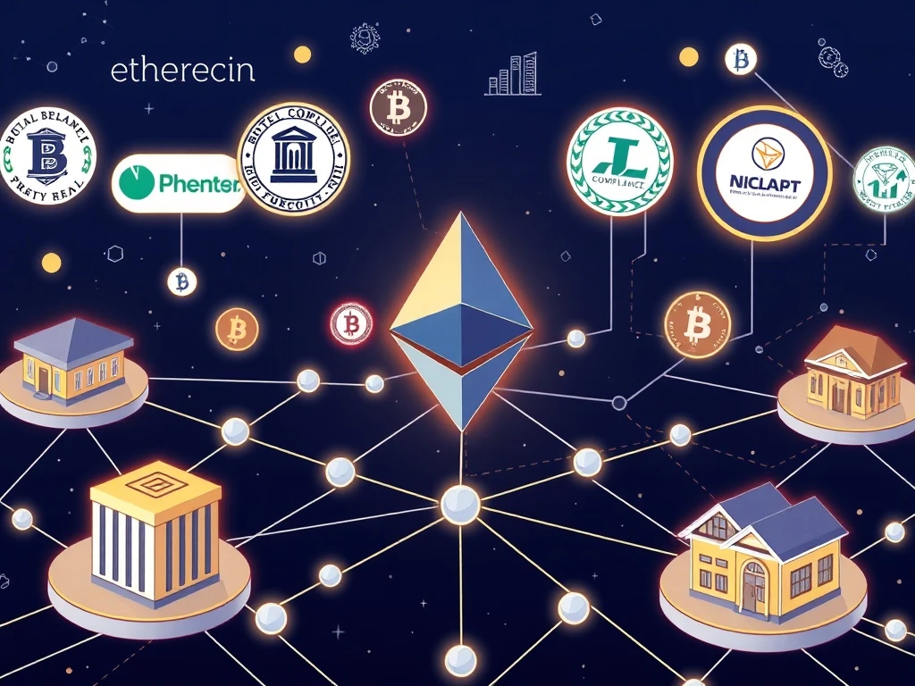 Ethereum RWA tokenization connecting traditional finance to blockchain technology with compliance assurance
