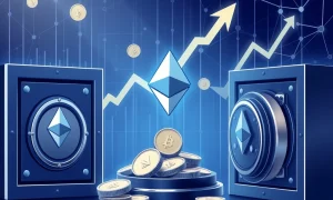 Ethereum staking growth showing coins moving from exchanges to secure long-term holdings