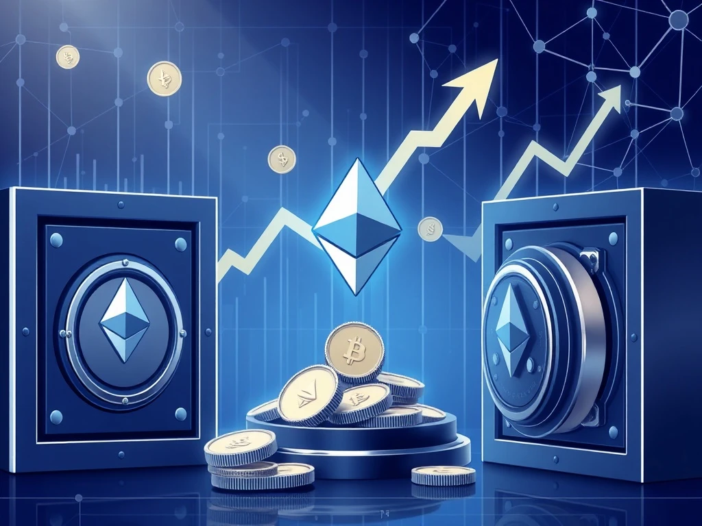 Ethereum staking growth showing coins moving from exchanges to secure long-term holdings