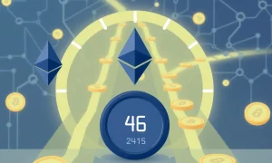 Ethereum staking network congestion showing validators in queue with 46-day delay timeline