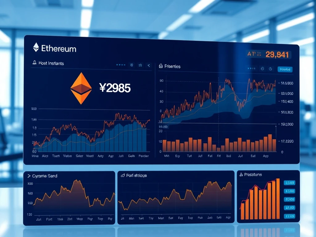 Successful Ethereum treasury strategy dashboard showing growing cryptocurrency investments and returns