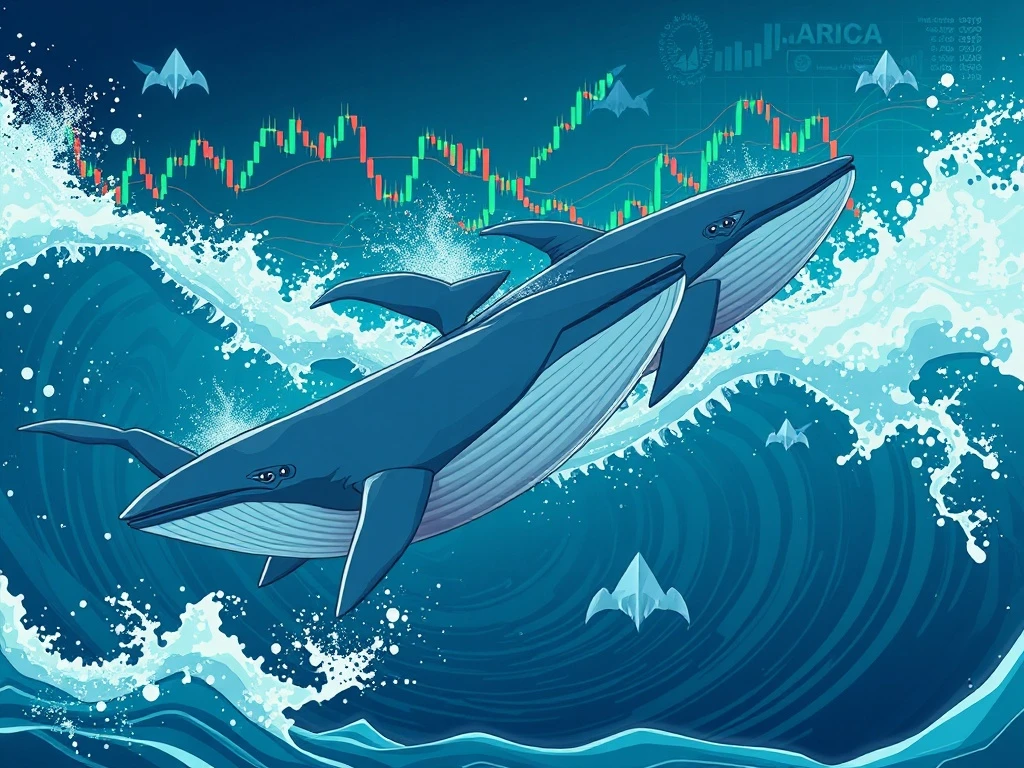 Ethereum whales navigating volatile cryptocurrency market waters with liquidity indicators