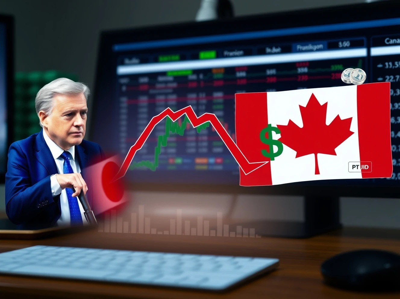 EUR/CAD forecast showing downward trend amid French political uncertainty versus Canadian stability