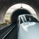 Eurostar rival bid high-speed train emerging from Channel Tunnel toward Kent stations