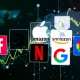 FAANG stocks market dominance and technology innovation landscape visualization