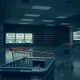 Family retail chain store closing with empty shelves and clearance signs