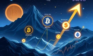 Strategic investment analysis showing fastest-growing cryptocurrencies with high-risk high-reward potential in 2025 market landscape