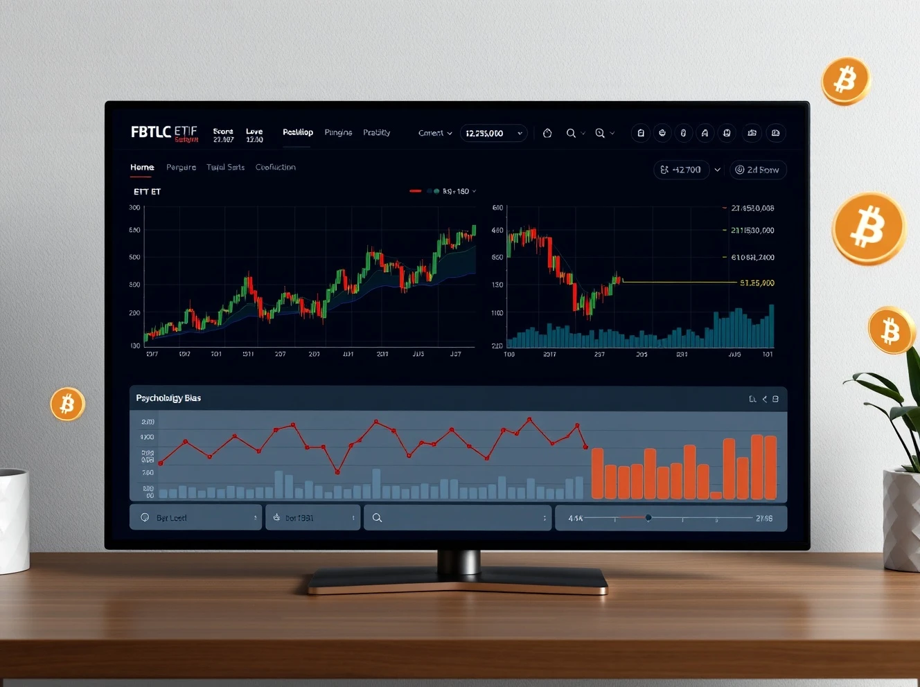 FBTC Bitcoin ETF performance chart showing investor behavioral patterns and emotional trading impacts