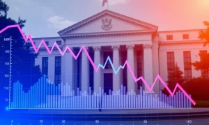 Federal Reserve policy driving mortgage rates decline with economic data visualization
