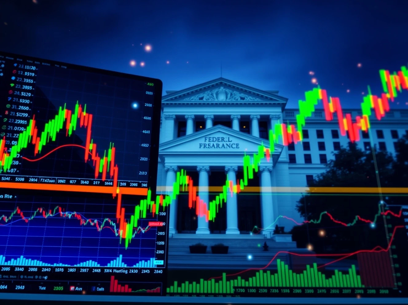 Federal Reserve decision impacting financial market volatility and cryptocurrency prices