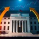 Federal Reserve building with rising inflation indicators challenging Fed interest rates policy