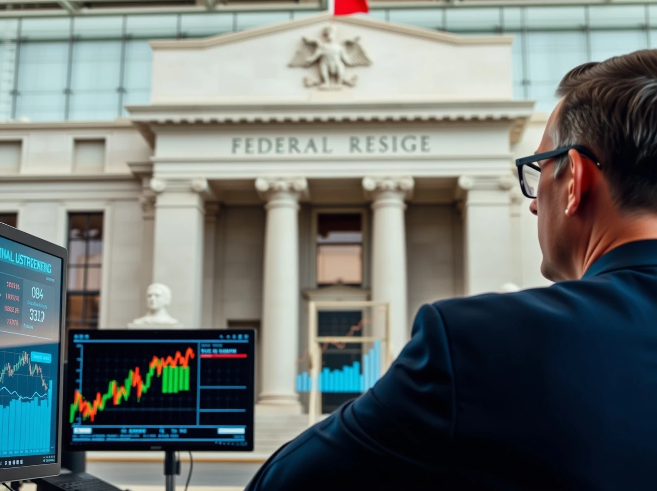 Federal Reserve official discussing cautious approach to Fed rate cuts during inflation concerns