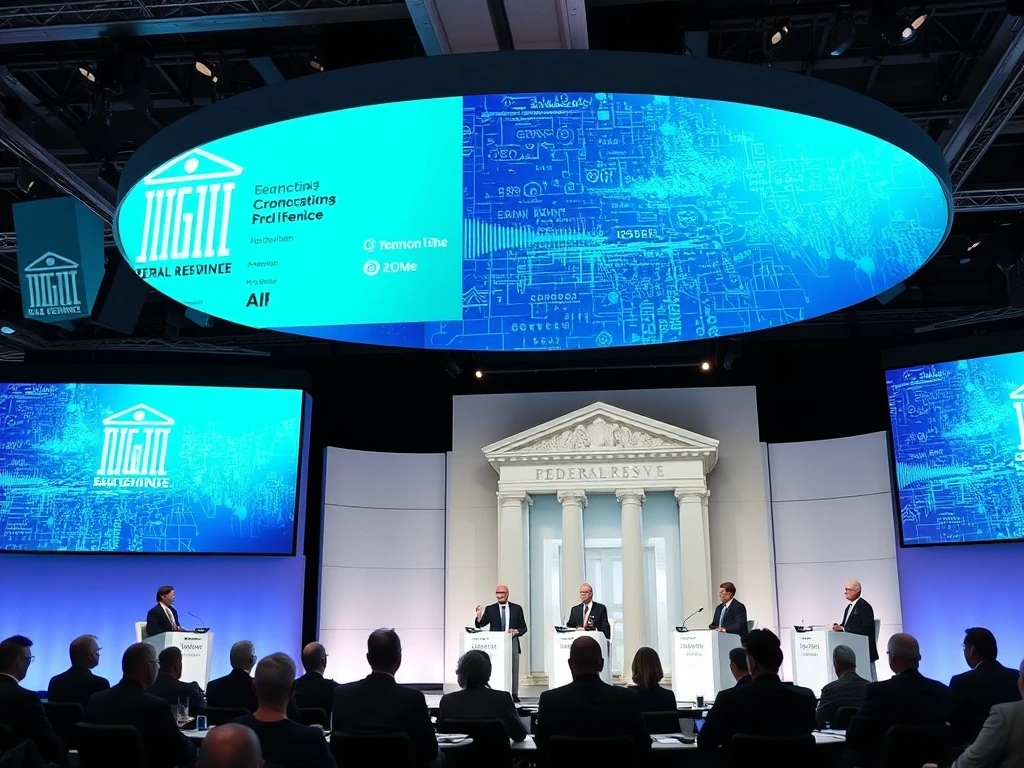 Federal Reserve DeFi conference discussing blockchain payment modernization and AI integration