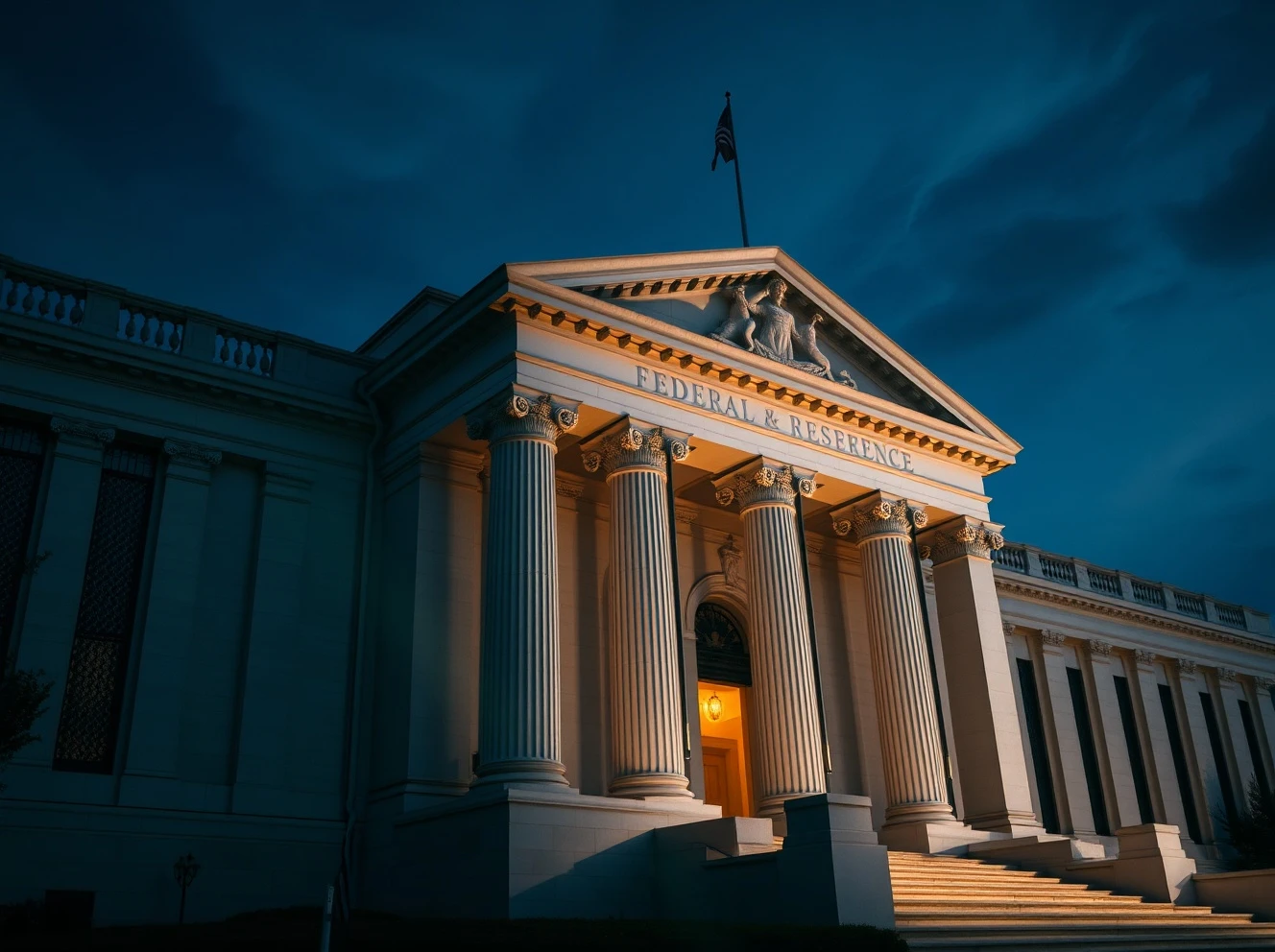 Federal Reserve interest rates decision amid economic crisis with inflation charts and employment data