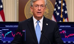 Federal Reserve policy announcement addressing dual economic risks of employment and inflation challenges