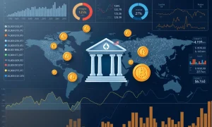 Critical financial market events affecting cryptocurrency investors with market charts and economic indicators