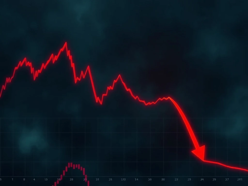 Catastrophic FIS stock decline chart showing massive 89.94% drop during market downturn
