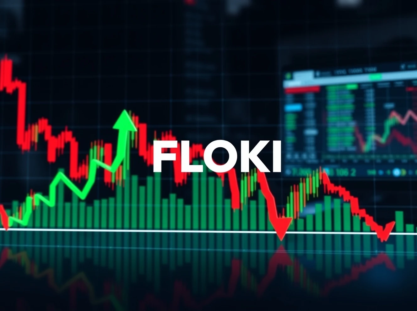 FLOKI rally analysis showing cryptocurrency price surge amid market decline