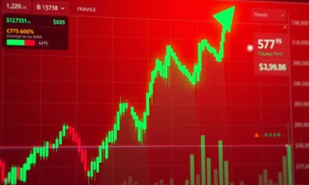 FLUX cryptocurrency price surge showing technical divergence on financial chart