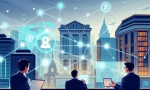 Blockchain payment system transforming global financial transactions between major banks