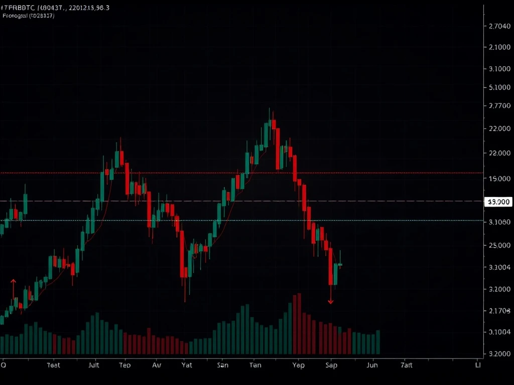 FORTHBTC trading chart showing consolidation patterns and Fibonacci retracement levels for cryptocurrency analysis
