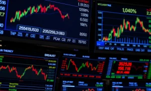 Friday market analysis showing real-time stock performance and trading data visualization